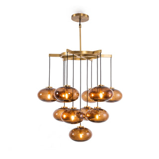 Halden Smoked Glass Cluster Chandelier