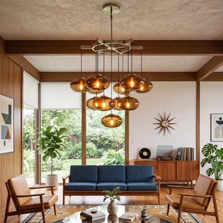 Halden Smoked Glass Cluster Chandelier
