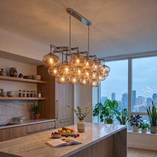 Halden Smoked Glass Cluster Chandelier