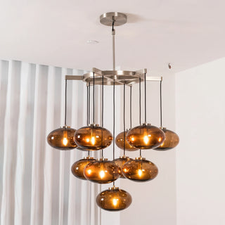Halden Smoked Glass Cluster Chandelier