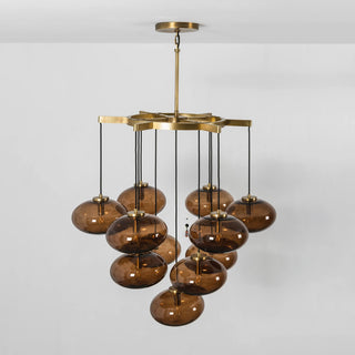Halden Smoked Glass Cluster Chandelier
