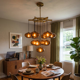 Halden Smoked Glass Cluster Chandelier