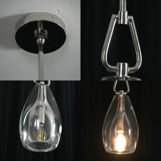 Halden Stirrup Clear Glass Pendant Light