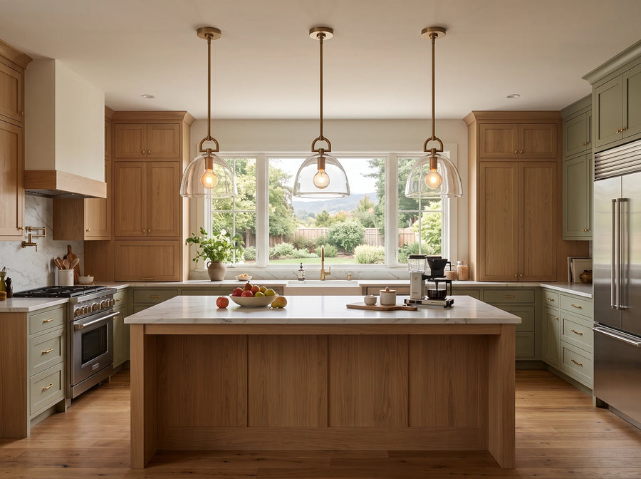 Halden Stirrup Clear Glass Pendant Light