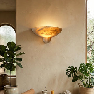 Half-Moon Rare Alabaster Art Wall Lamp - Vidirlighting