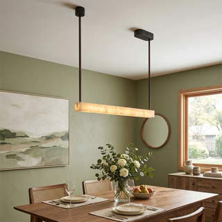 Halia Alabaster Linear Tube Chandelier