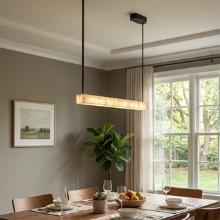Halia Alabaster Linear Tube Chandelier