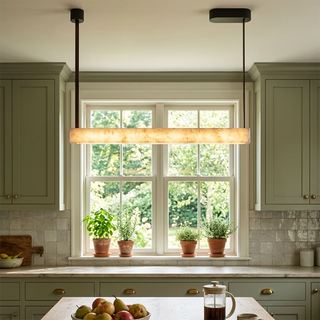 Halia Alabaster Linear Tube Chandelier