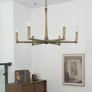 Hammered Cylindrical Lamp Arm Chandelier - Vidirlighting