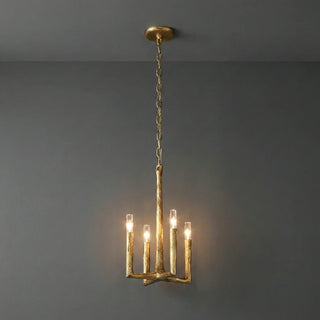 Hammered Cylindrical Lamp Arm Chandelier - Vidirlighting