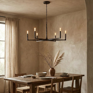 Hammered Cylindrical Lamp Arm Chandelier - Vidirlighting