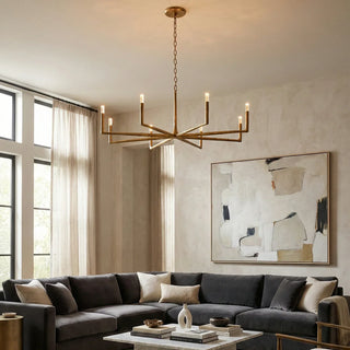 Hammered Cylindrical Lamp Arm Chandelier - Vidirlighting