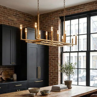 Hammered Cylindrical Lamp Arm Chandelier - Vidirlighting