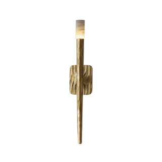 Hammered Torch Alabaster Wall Light