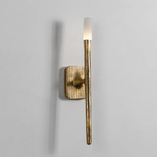 Hammered Torch Alabaster Wall Light