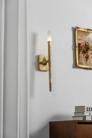 Hammered Torch Alabaster Wall Light