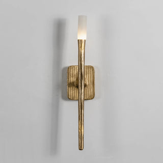 Hammered Torch Alabaster Wall Light