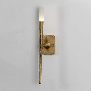 Hammered Torch Alabaster Wall Light