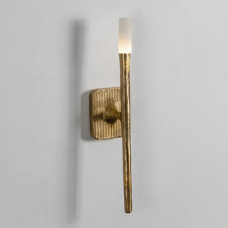 Hammered Torch Alabaster Wall Light