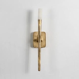 Hammered Torch Alabaster Wall Light