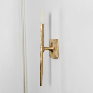 Hammered Torch Alabaster Wall Light