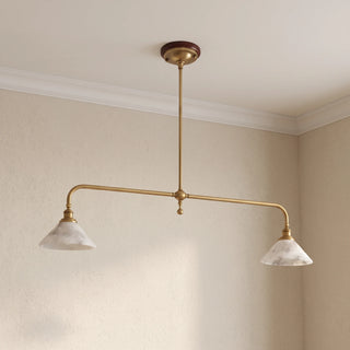 Harlowe Alabaster Two-Light Pendant Light