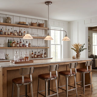 Harlowe Alabaster Two-Light Pendant Light