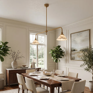 Harlowe Alabaster Two-Light Pendant Light