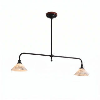 Harlowe Alabaster Two-Light Pendant Light