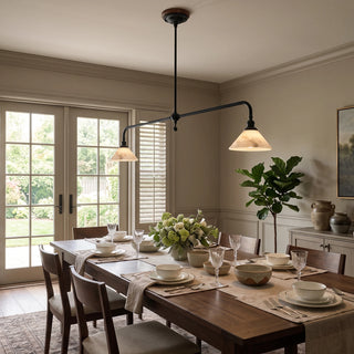 Harlowe Alabaster Two-Light Pendant Light