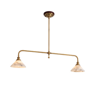 Harlowe Alabaster Two-Light Pendant Light