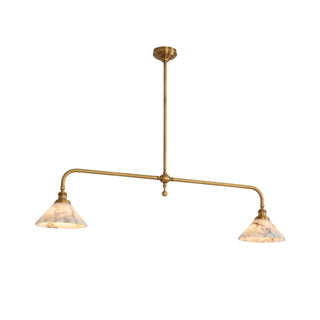 Harlowe Alabaster Two-Light Pendant Light
