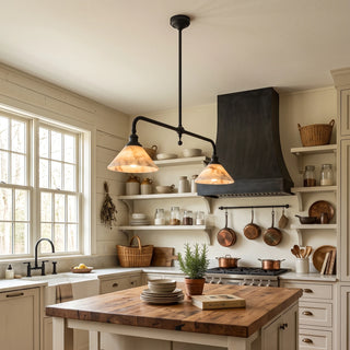 Harlowe Alabaster Two-Light Pendant Light