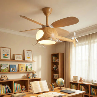 Helicopter Shape Heli Breeze Kids Ceiling Fan Light - Vidirlighting