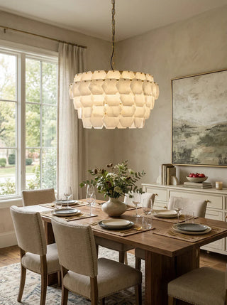 Hexagonal Layered Alabaster Chandelier - Vidirlighting