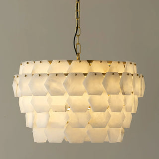 Hexagonal Layered Alabaster Chandelier - Vidirlighting