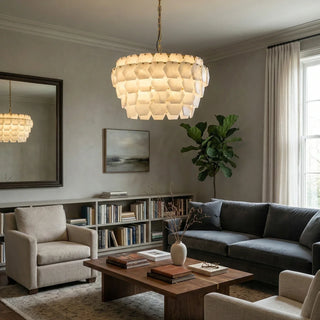 Hexagonal Layered Alabaster Chandelier - Vidirlighting