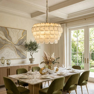 Hexagonal Layered Alabaster Chandelier - Vidirlighting