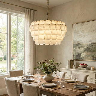 Hexagonal Layered Alabaster Chandelier - Vidirlighting