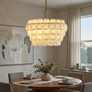 Hexagonal Layered Alabaster Chandelier - Vidirlighting