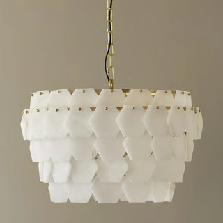 Hexagonal Layered Alabaster Chandelier - Vidirlighting