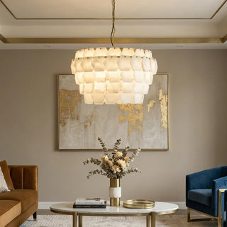 Hexagonal Layered Alabaster Chandelier - Vidirlighting