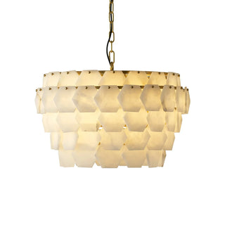 Hexagonal Layered Alabaster Chandelier - Vidirlighting