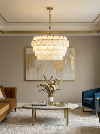 Hexagonal Layered Alabaster Chandelier - Vidirlighting