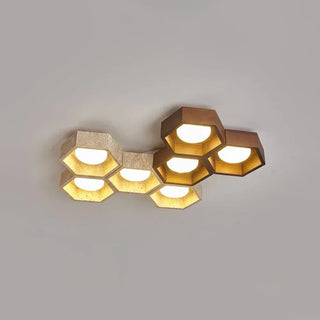 Honeycomb Hexagonal Travertine Ceiling Light