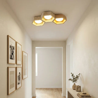 Honeycomb Hexagonal Travertine Ceiling Light