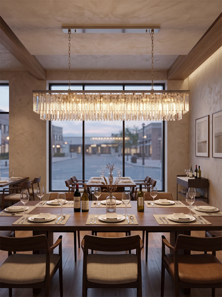 Honoria Tiered Glass Fringe Chandelier