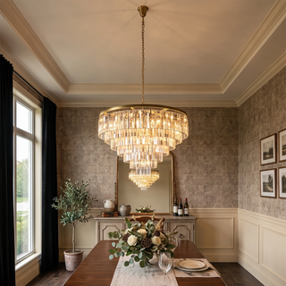 Honoria Tiered Glass Fringe Chandelier