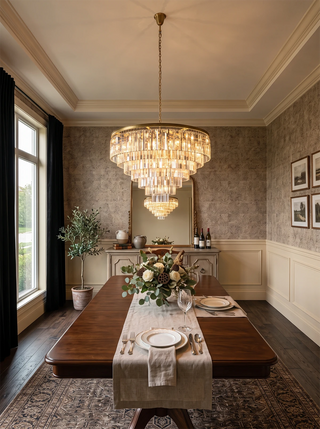 Honoria Tiered Glass Fringe Chandelier