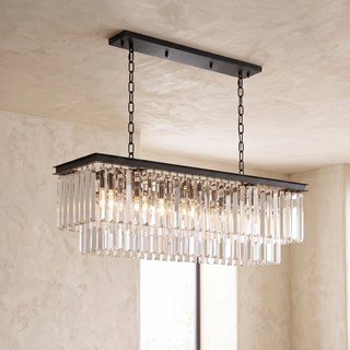 Honoria Tiered Glass Fringe Chandelier